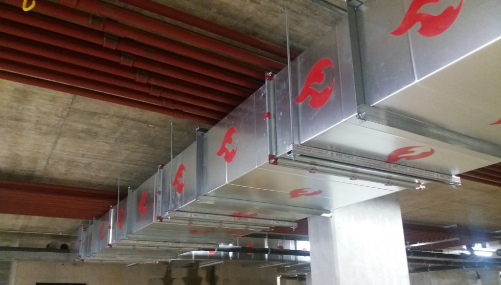 fire rated duct installation