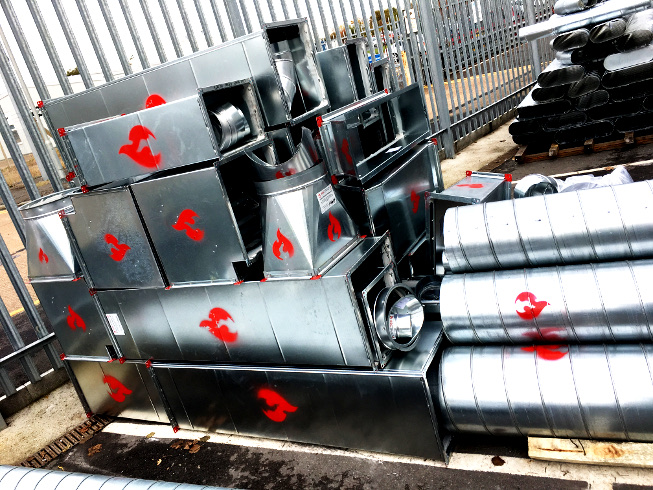 fire rated ductwork ready for delivery