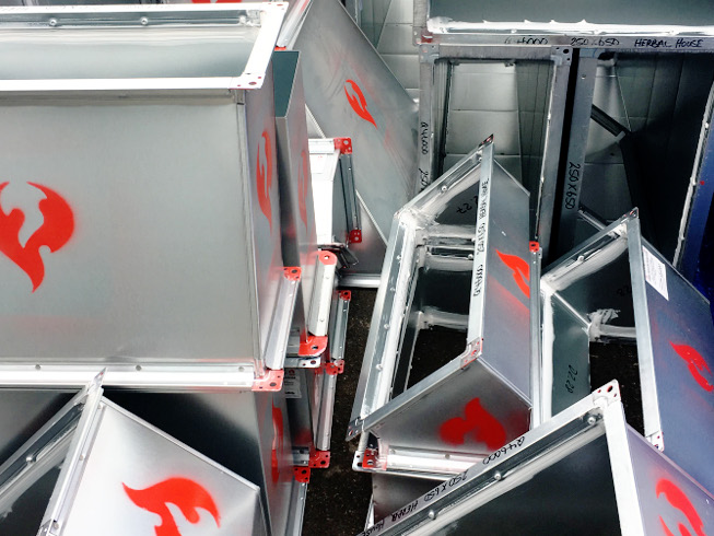 ducting waiting for delivery